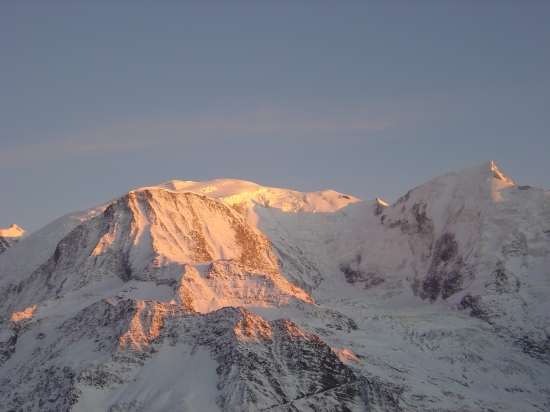 Aiguille du Goûter illuminée